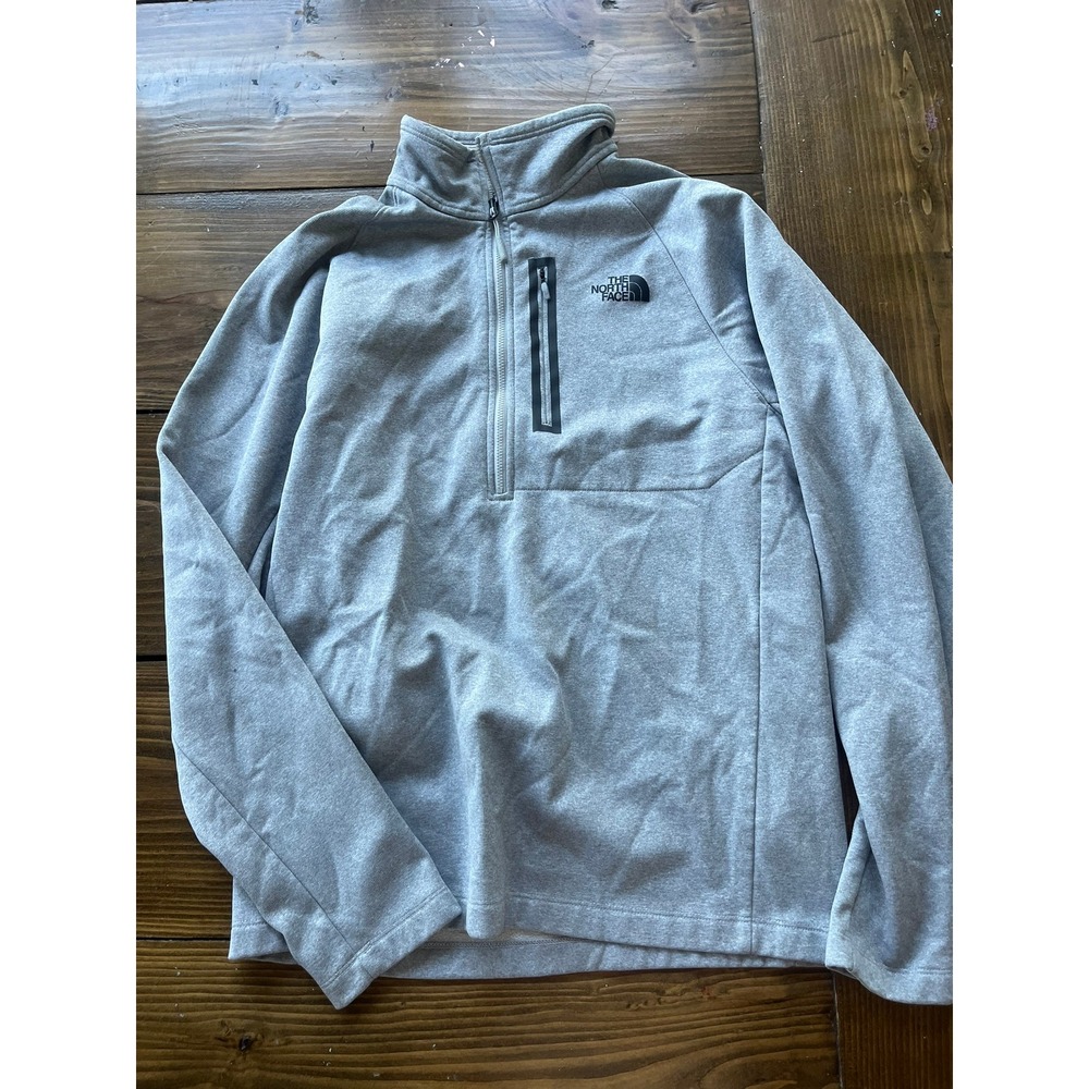 The North Face Mens Canyonlands 1/4 Zip Pullover Fleece Grey Large NF0A2T7G